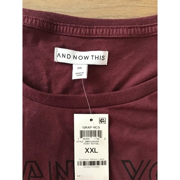 AND NOW THIS- MEN'S CREW NECK SHORT SLEEVE GRAPHIC T-SHIRT SIZE XX LARGE-NWT - Picture 3 of 7